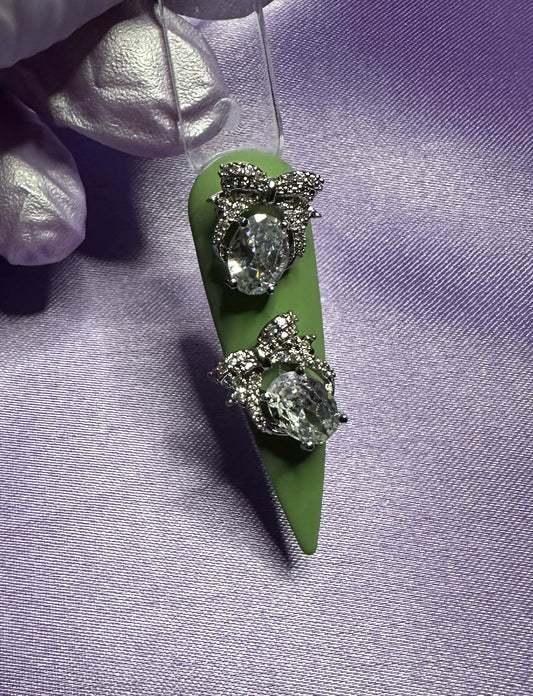 Bow Stone Charms(2pcs)