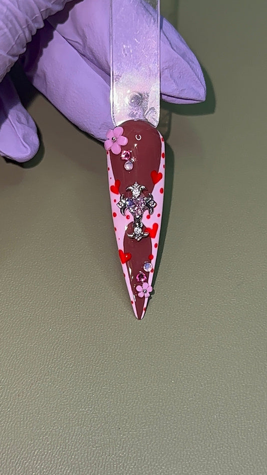 Cross-Heart Charms(2pcs)