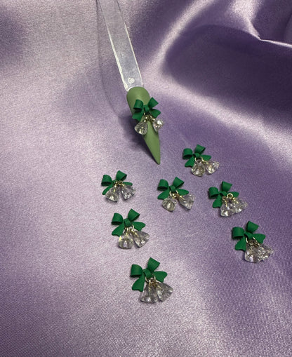 Bow Bell Charms 4pcs
