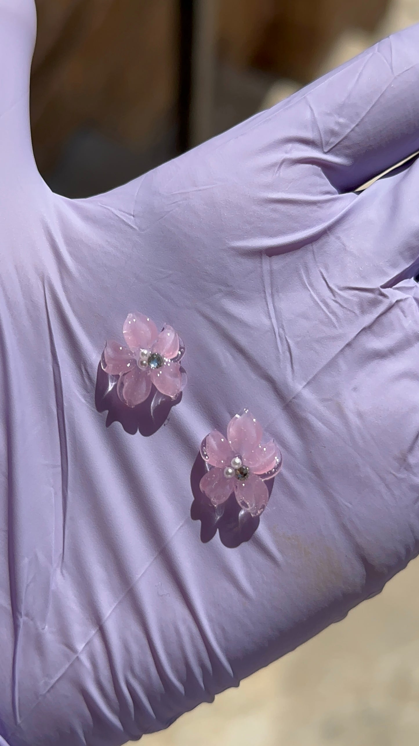 Pink Charms & Pre-Made Flowers(Handmade)