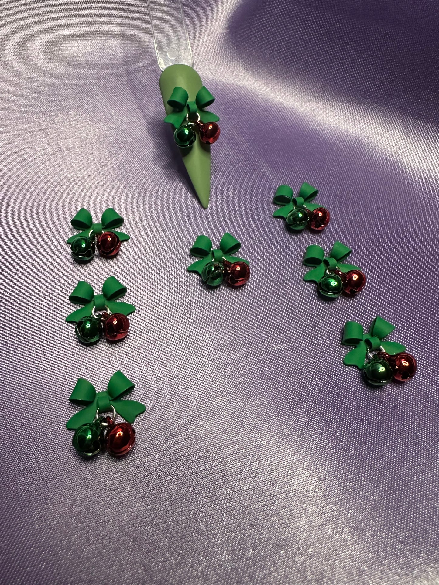 Jingle Bell Bow Charms(Matte)