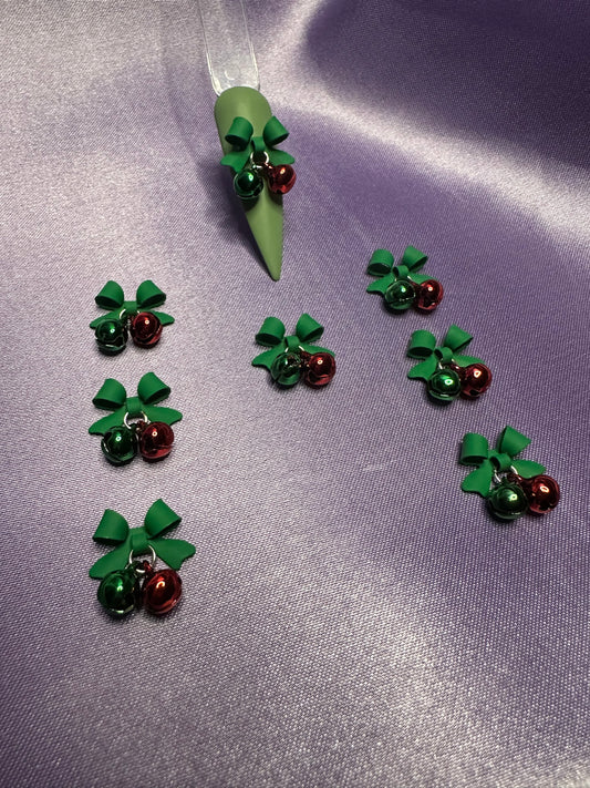 Jingle Bell Bow Charms(Matte)