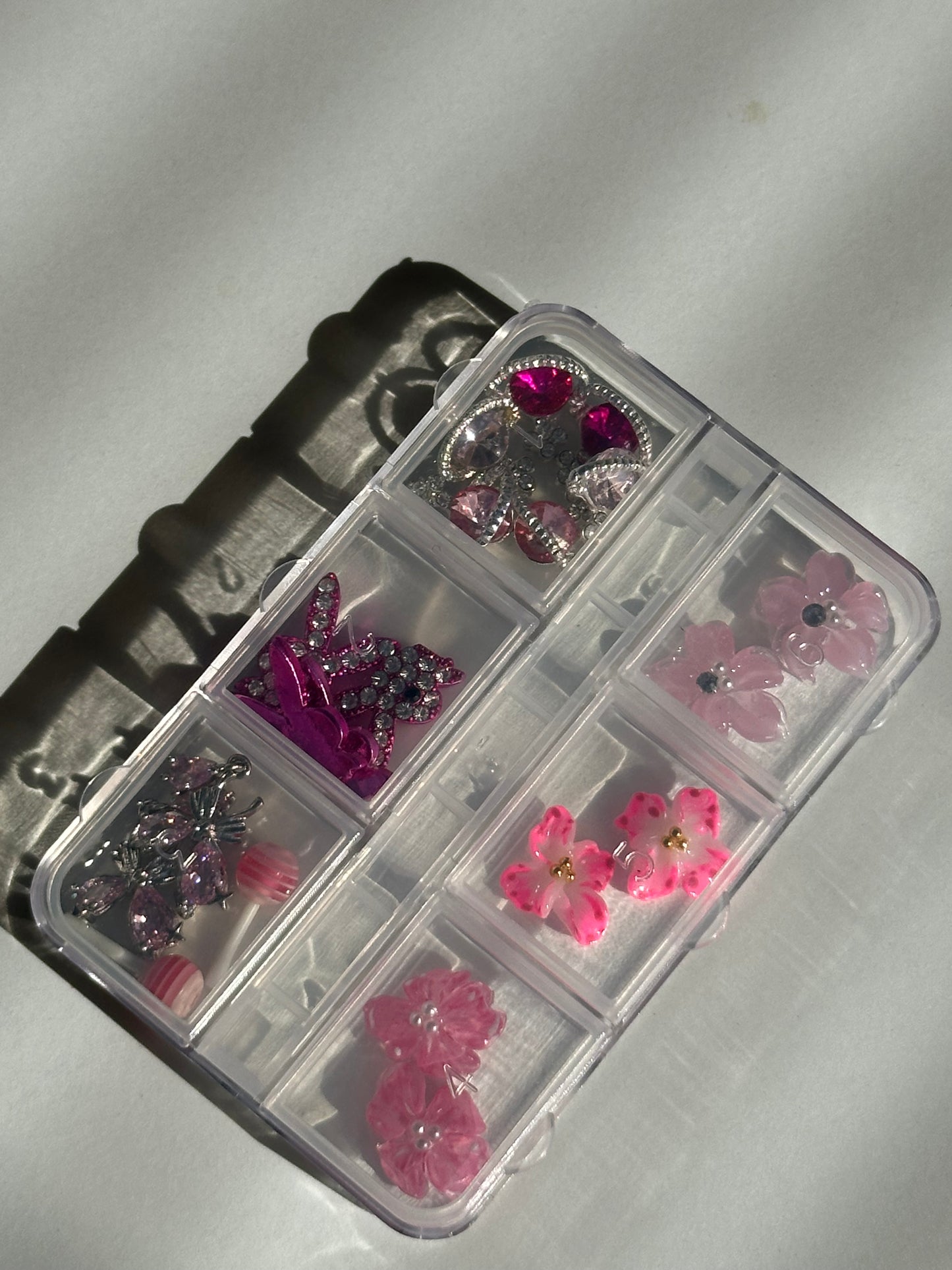 Pink Charms & Pre-Made Flowers(Handmade)