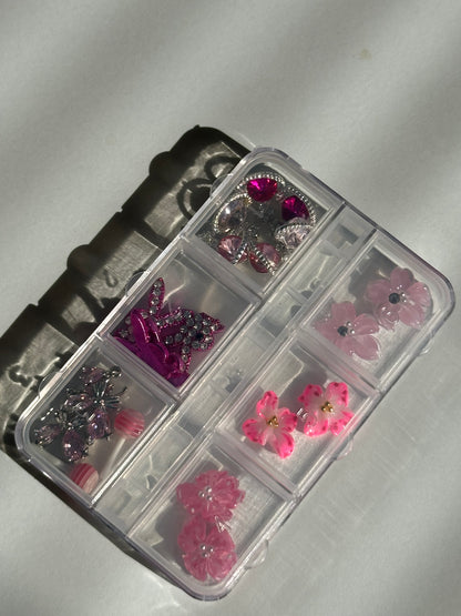 Pink Charms & Pre-Made Flowers(Handmade)