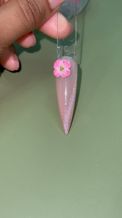 Pink Charms & Pre-Made Flowers(Handmade)