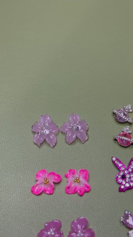 Pink Charms & Pre-Made Flowers(Handmade)
